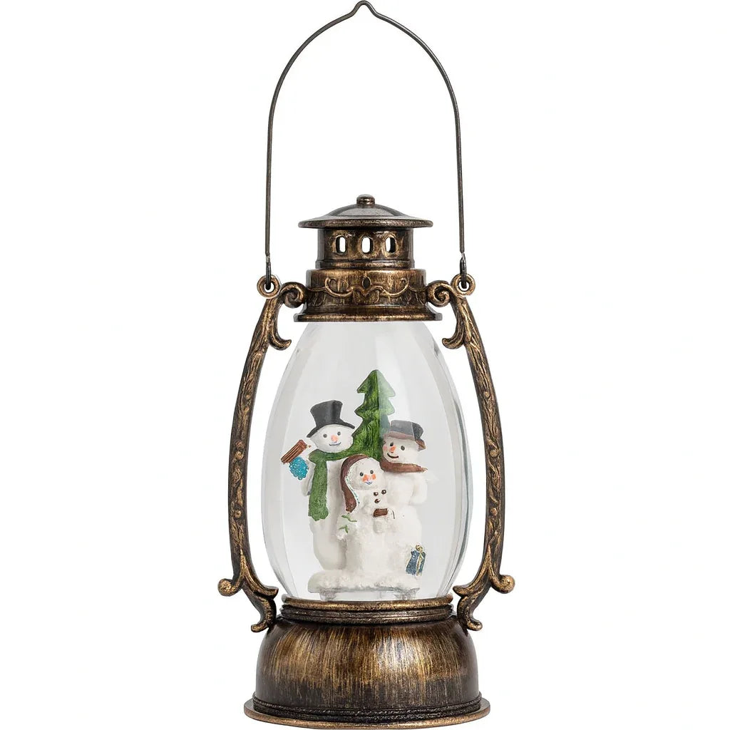 Livarno Home LED Lantern Snowman Family With Snow Globe Function - Gomix Brands Outlet